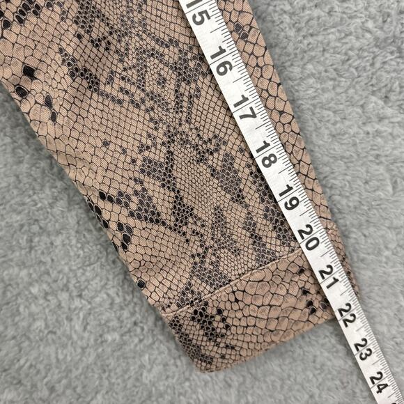 Prosperity Women’s Snakeskin Print Denim Jacket Taupe Black Size XS NWOT - Picture 5 of 9